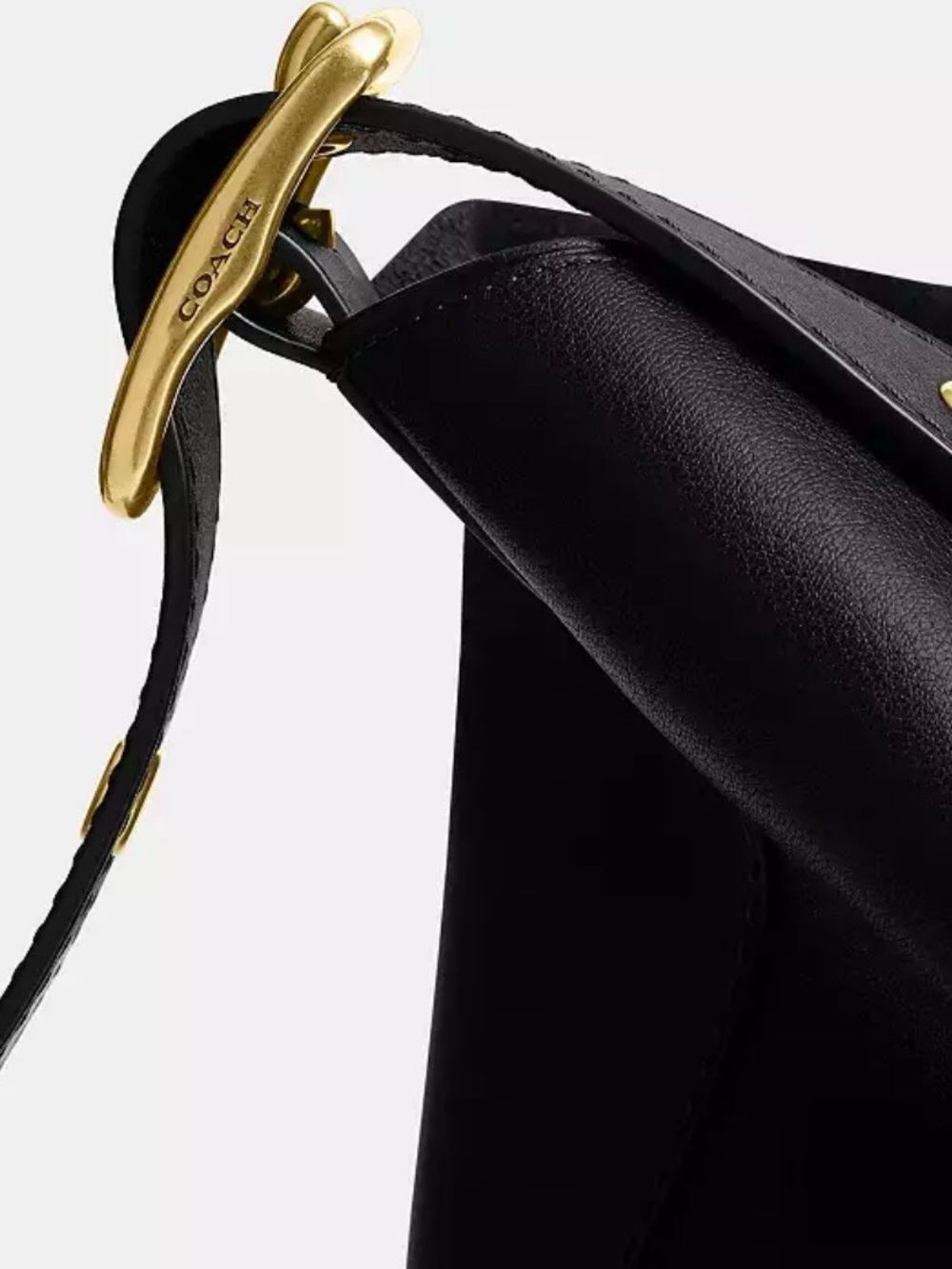 🖤 NWT COACH BLEECKER  BLACK SMOOTH LEATHER BUCKET BAG!🖤🖤 - Picture 9 of 14